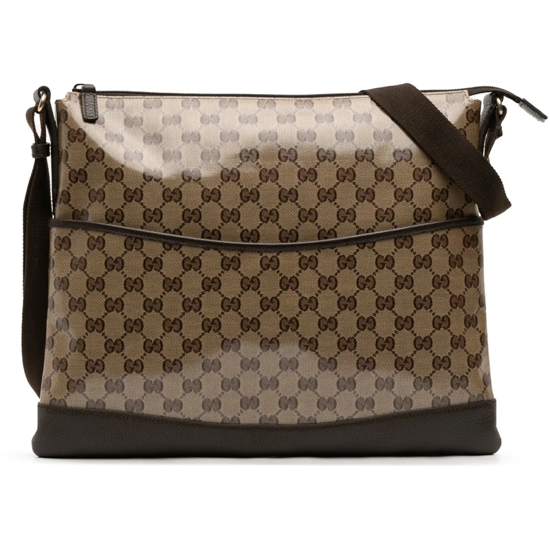 Gucci Schultertasche GG Crystal Crossbody braun