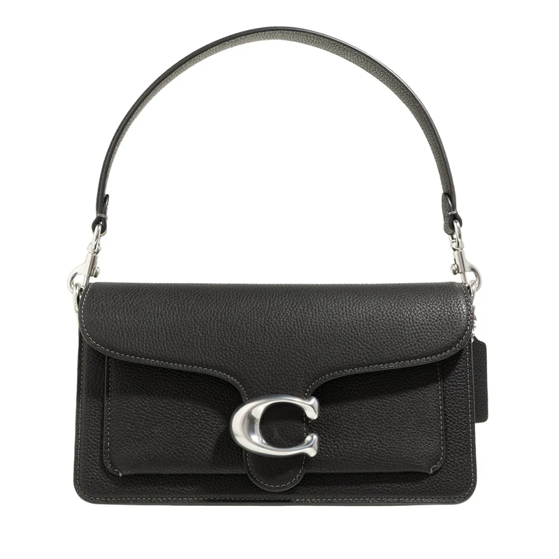 Coach Crossbody Bag Polished Pebble Leather Tabby Shoulder Bag 26 Refr Black