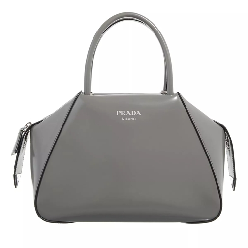 Prada Small Prada Supernova Handbag In Leather Grey Rymlig shoppingväska