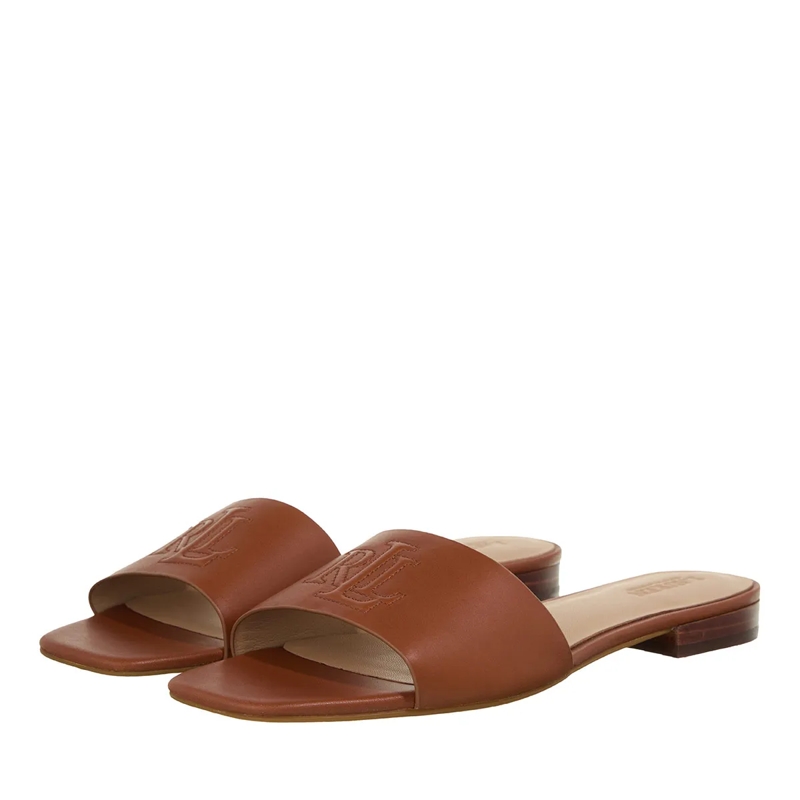 Lauren Ralph Lauren Slides Everley Sld Sandals Slide Lauren Tan(Image 2)