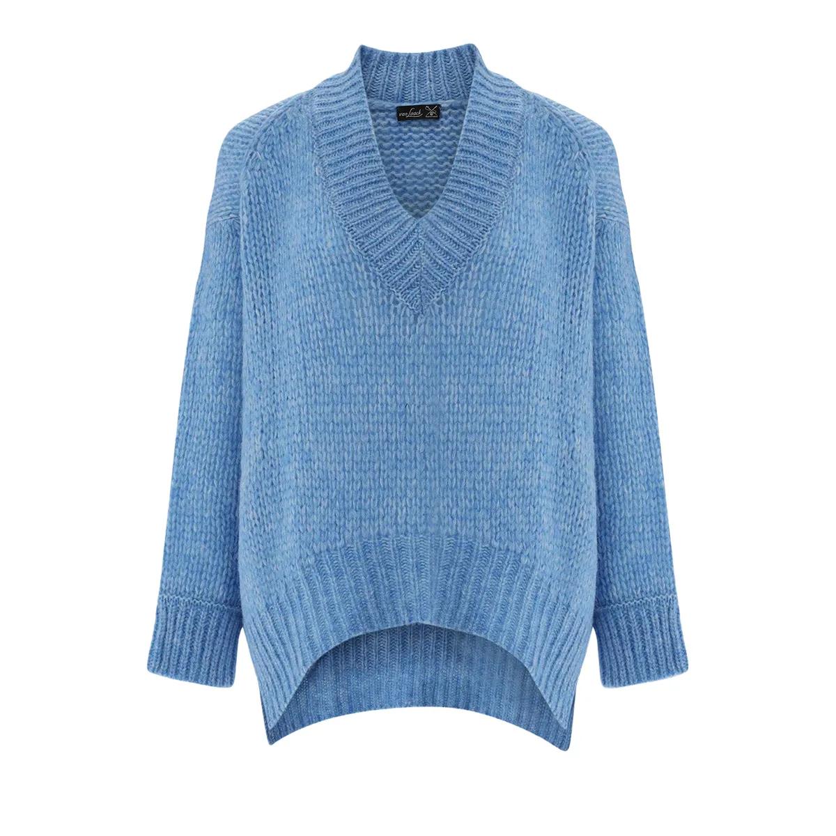 Thumbnail - VAN LAACK - Pullover Uni - Größe M - blau