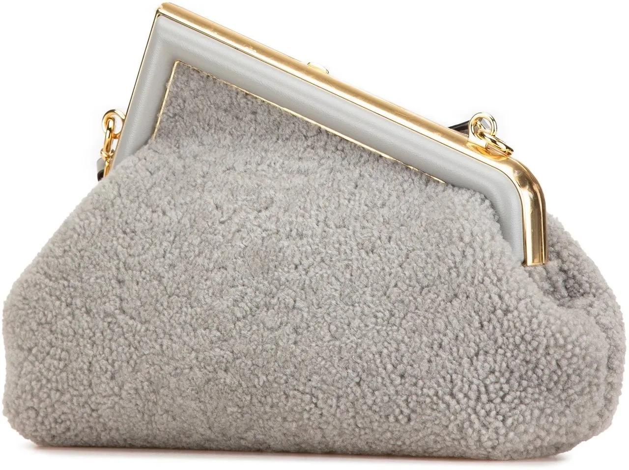 Fendi Shoppers Small Shearling First in grijs