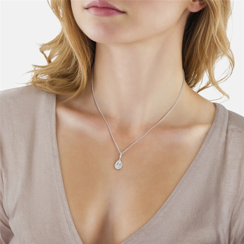 Glanzstücke München Mittellange Halskette Kette mit Anhänger Sterling Silber Zirkonia weiß silber(Image 2)