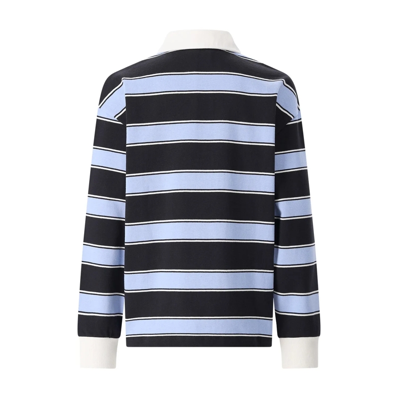 Closed Pullover Gestreiftes Langarm-Poloshirt mehrfarbig(Image 2)