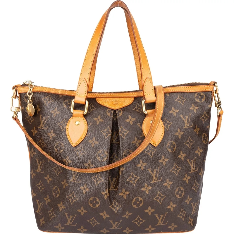 Louis Vuitton Schultertasche Louis Vuitton Canvas Monogram Palermo PM Handbag braun