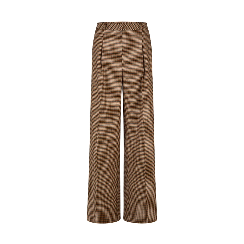 Marc Aurel Stoffhose Bundfaltenhose- angesetzter Bund- Eingrifftasch beige