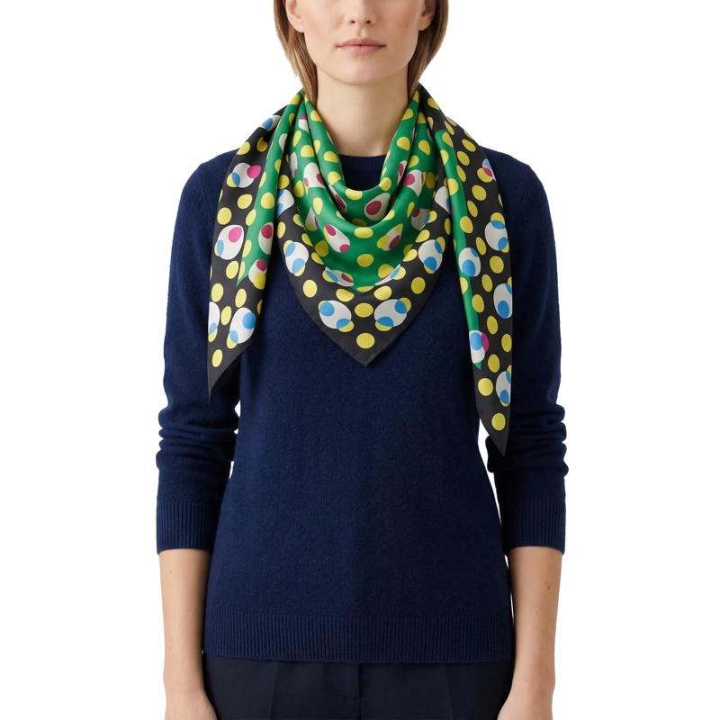 Dries Van Noten Écharpe légère Tuch aus Seide blau(Image 2)