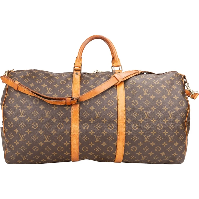 Louis Vuitton Schultertasche Louis Vuitton Canvas Monogram Keepall 60 Bandoulie mehrfarbig