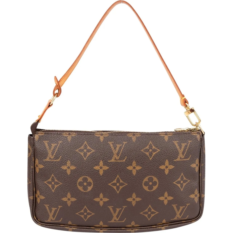 Louis Vuitton Schultertasche Louis Vuittonn Canvas Monogram Pochette Accessoire braun