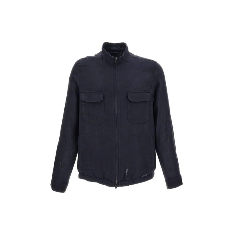 Herno Übergangsjacke Jacke aus  Leinen blau(Image 2)