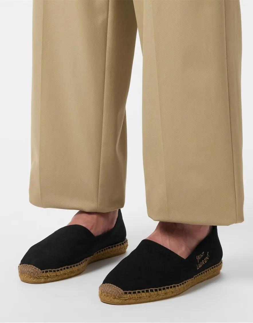 Thumbnail - Saint Laurent Loafer - Embroidered Logo Espadrilles - Gr. 41 (EU) - in Schwarz - für Damen