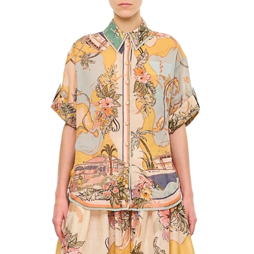 Zimmermann Chemises Tallow Relaxed Shirt Multicolor