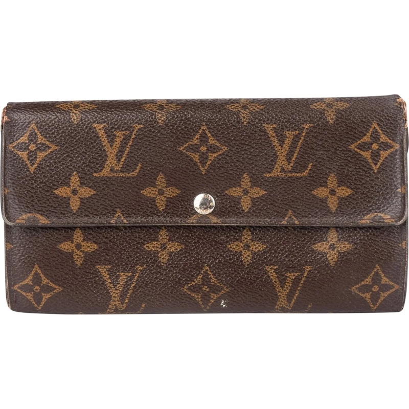 Louis Vuitton Geldbörse Louis Vuitton Canvas Monogram Sarah Wallet braun