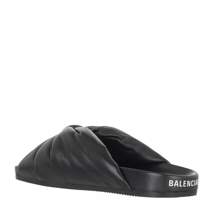 Balenciaga Puffy Slides Black White Slide