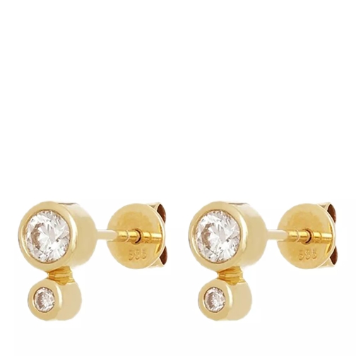 VOLARE Earring Studs 4 brill ca. 0,60 Yellow Gold Oorsteker