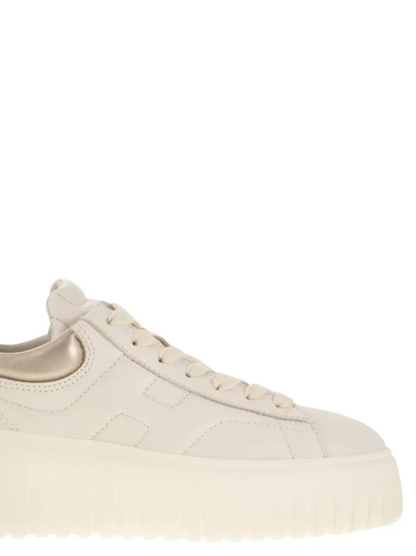Thumbnail - Hogan Low-Top Sneaker - H-Stripes Leather Trainers - Gr. 35 (EU) - in Beige - für Damen