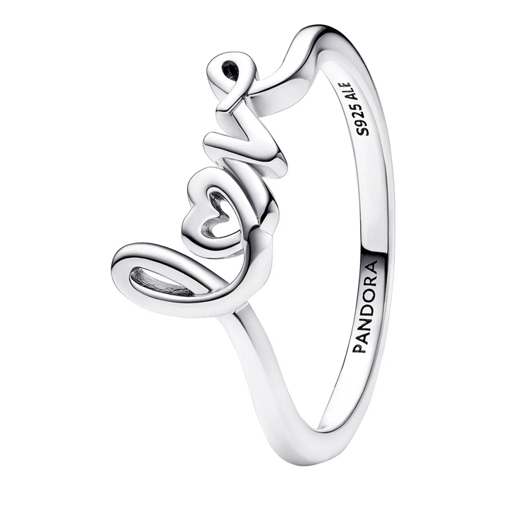 Silver ring love discount design