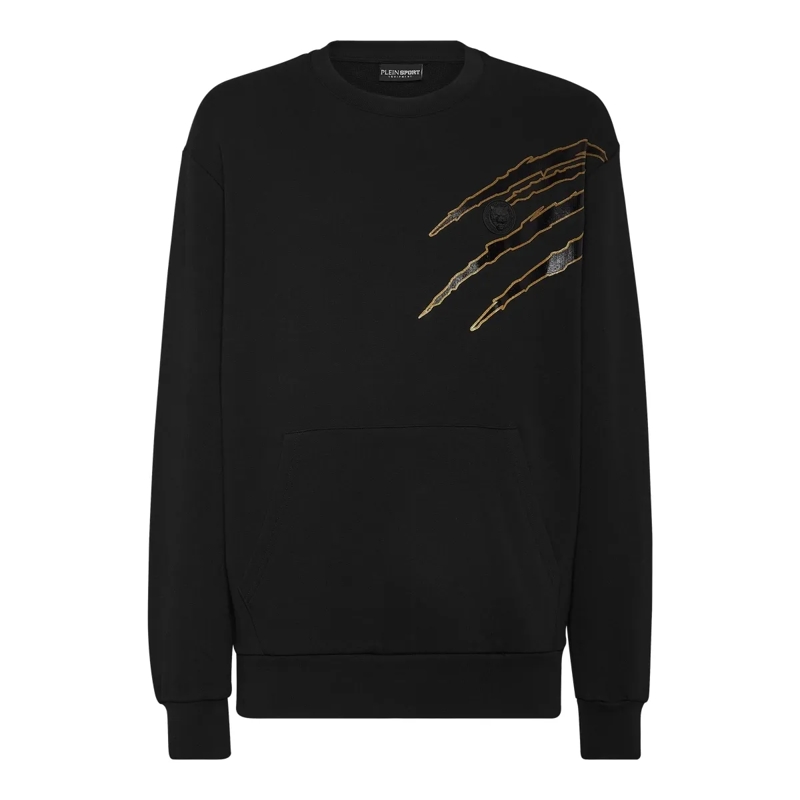 Plein Sport Top Sweatshirt Scratch schwarz