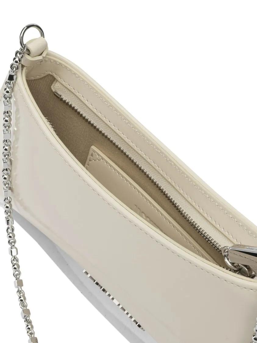 Thumbnail - Jacquemus Hobo Bags - Rectangular Smooth Leather Shoulder Bag With Silve - Gr. unisize - in Grau - für Damen