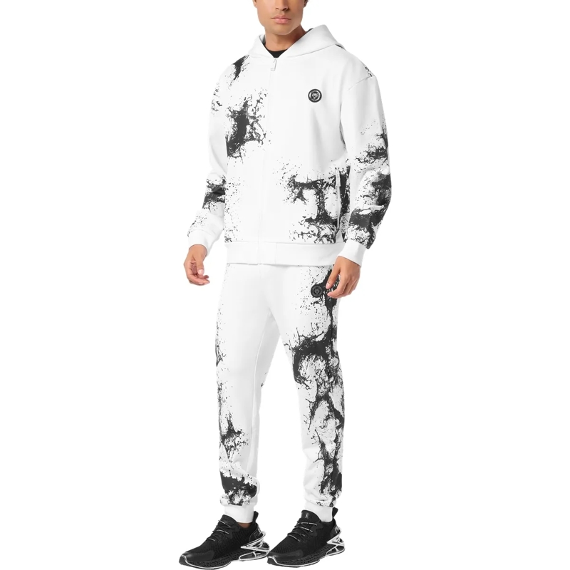 Plein Sport Top Kapuzen-Sweatjacket Splash weiss(Image 4)