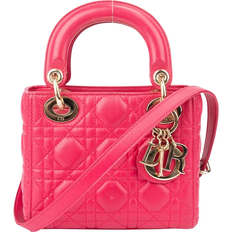 Christian Dior Tote Christian Dior Quilted Leather Mini Lady Dior Hand rot