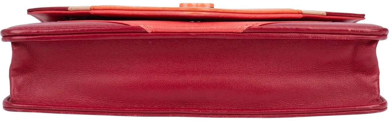 Thumbnail - Chanel Crossbody Bags - Chanel Multicolor Lambskin Single Flap Wallet On C - Gr. unisize - in Rot - für Damen
