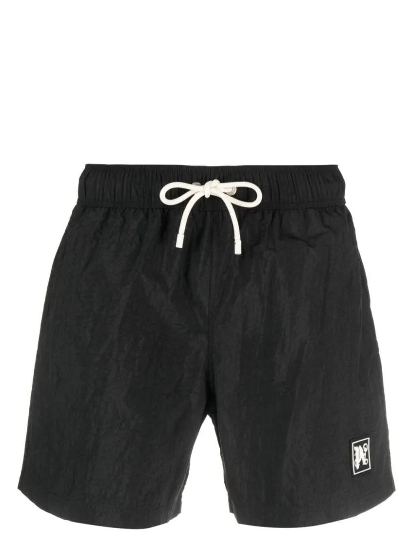 Palm Angels - Swim Shorts With Logo - Größe L - schwarz