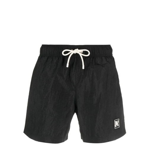 Palm Angels Swim Shorts With Logo Black 