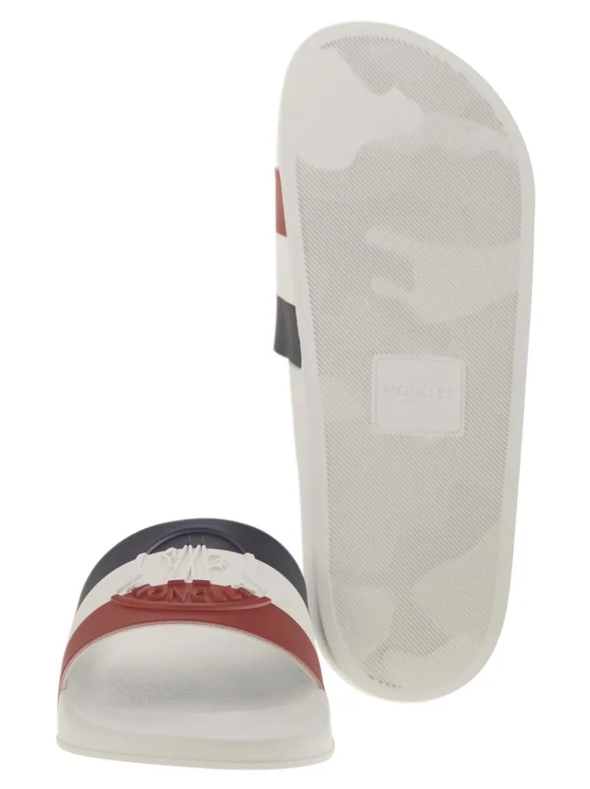 Thumbnail - Moncler Loafer - Basile - Rubber Slides With Logo - Gr. 42 (EU) - in Weiß - für Damen