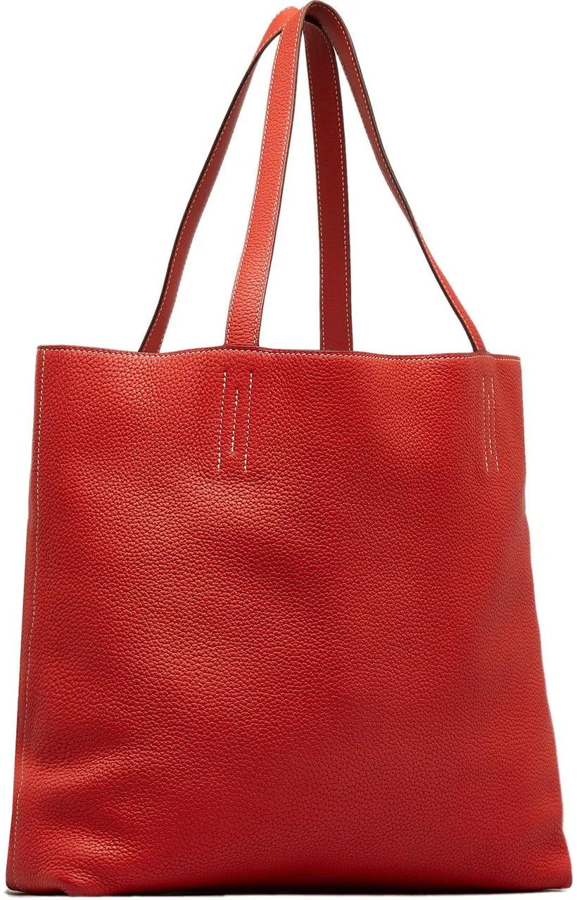 Hermès Shoppers 2014 Clemence Double Sens 36 in rood