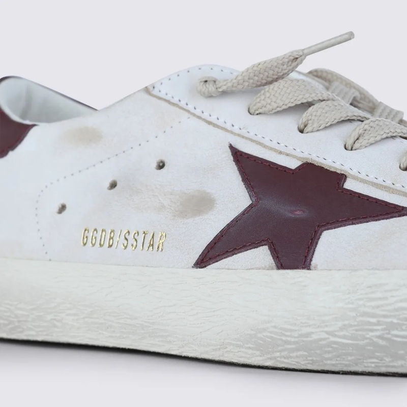 Golden Goose Low-Top-Sneaker Distressed White Leather Sneakers White(Image 7)