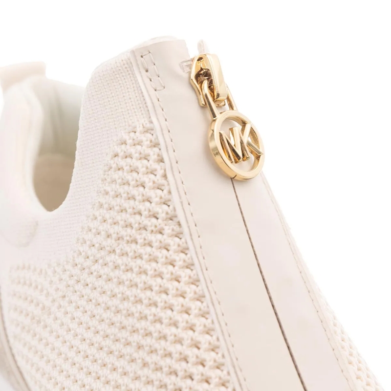 MICHAEL Michael Kors Low-Top-Sneaker Emmy Wedge Zip Slip On Vanilla Mlti(Image 4)