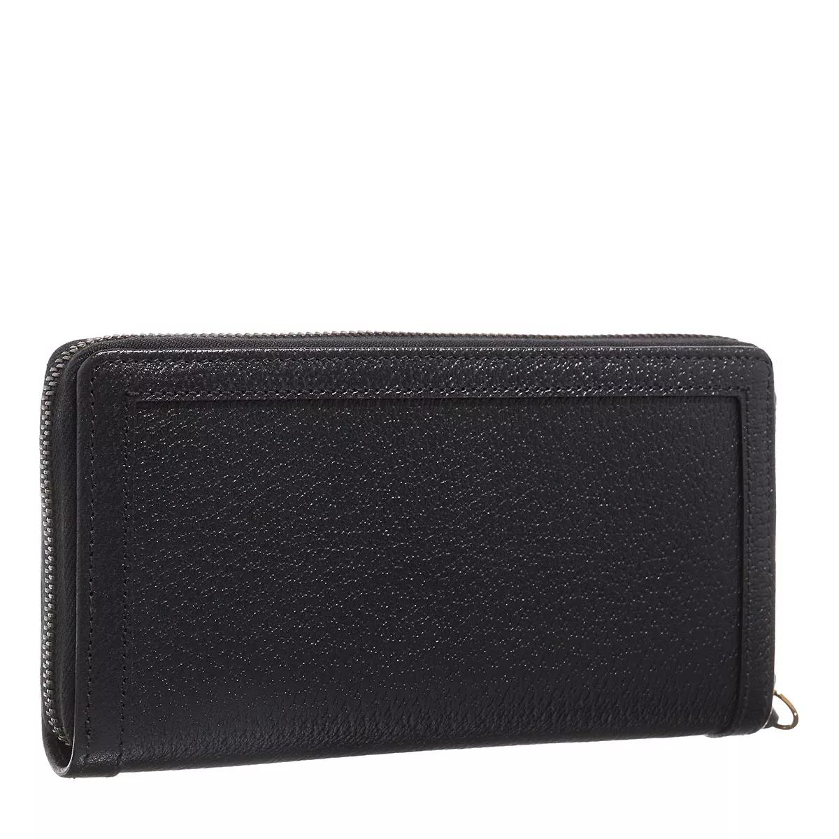 Gucci Diana Continental Wallet Black Zip Around Wallet