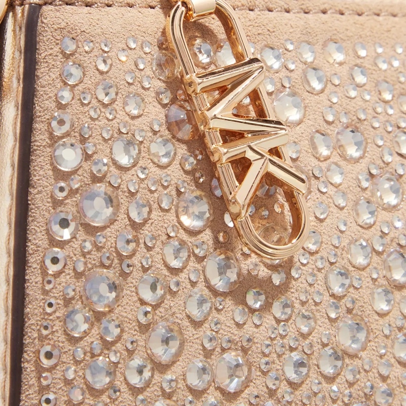 MICHAEL Michael Kors Pochette Empire Medium Chain Pouchette Pale Gold(Image 4)
