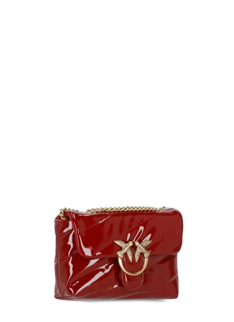 Pinko Rode Love Birds Ketting-Schoudertas Red Dames