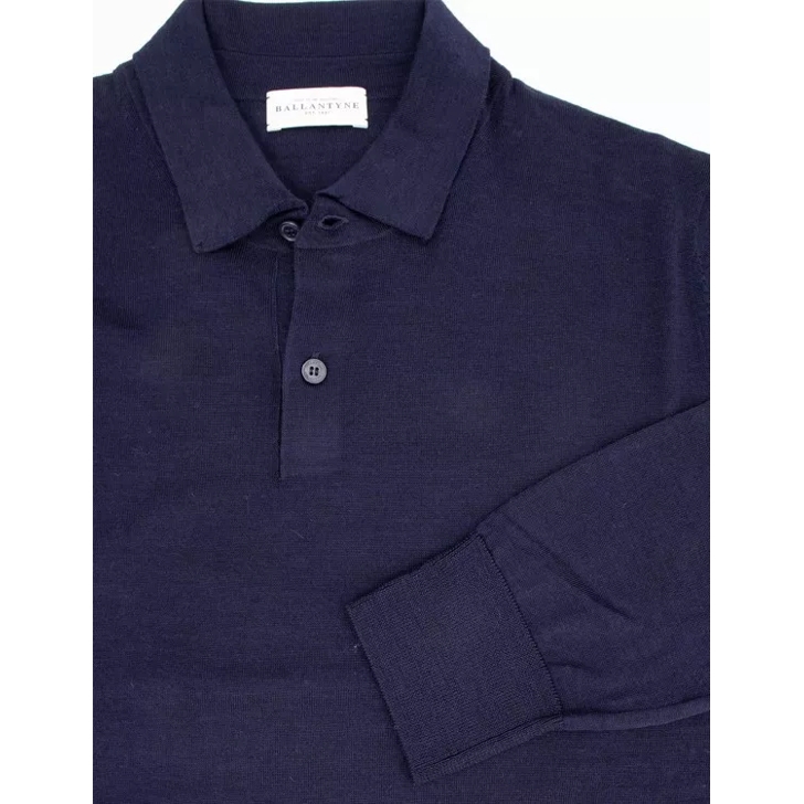 navy blue polo shirts long sleeve