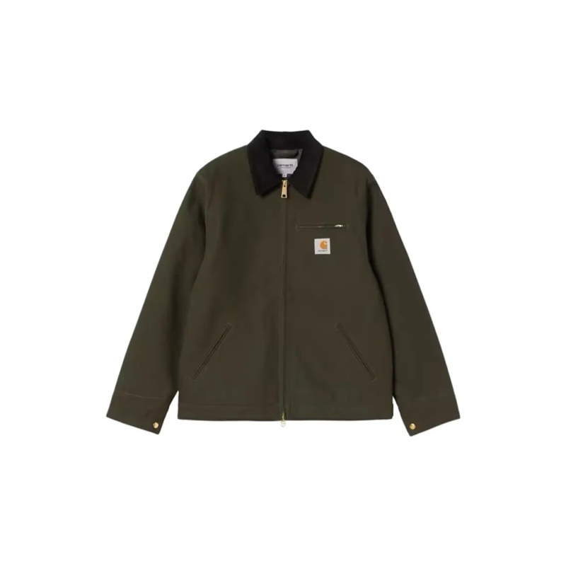Carhartt Wip  Detroit Jacket With Contrasting Black Collar Green