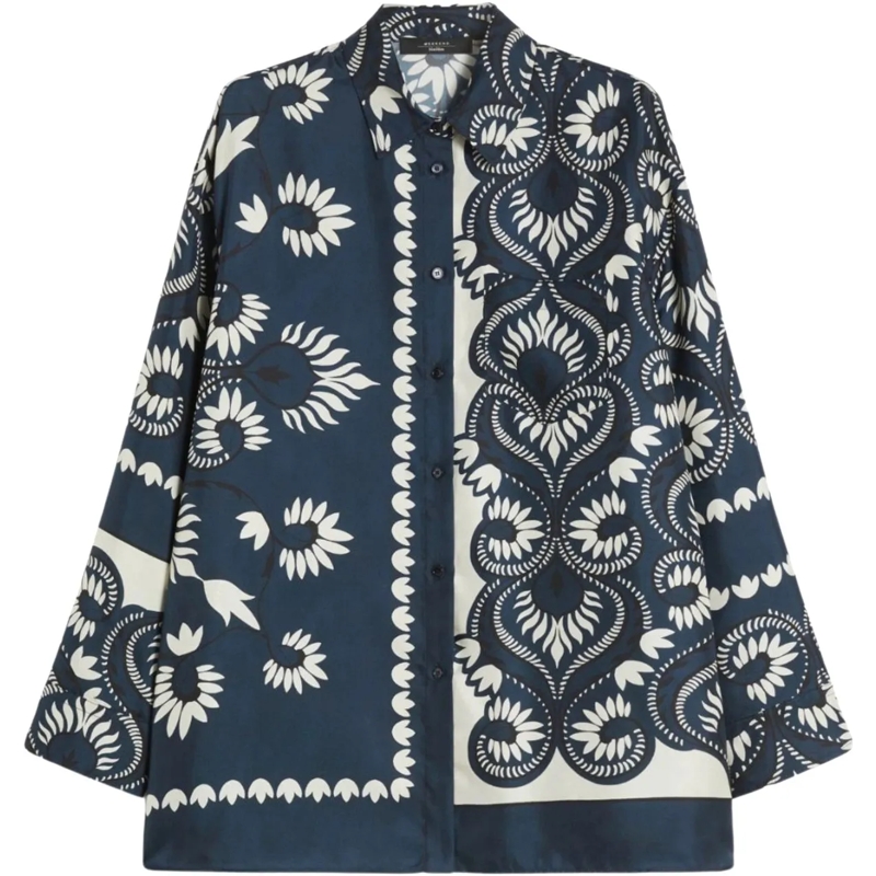 Max Mara Bluse Max Mara Weekend Wkdlastra Blouses Donkerblauw 261 blau