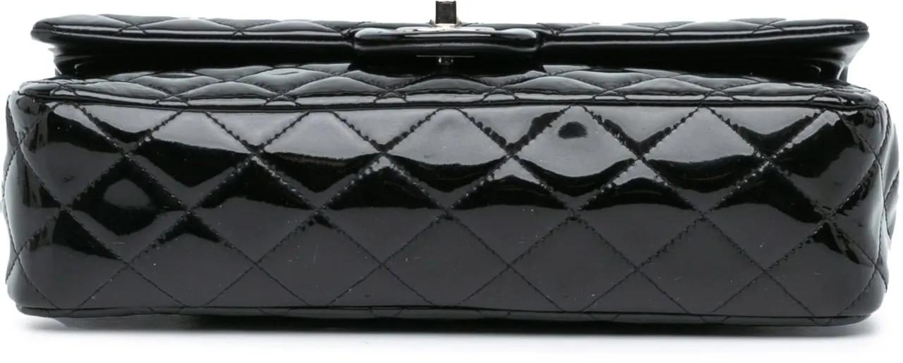 Chanel Hobo bags 2014-2015 Medium Classic Patent Double Flap in zwart
