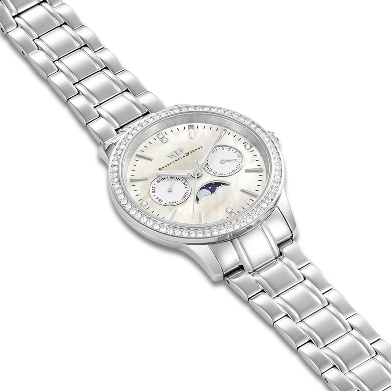 Rhodenwald & Söhne Automatikuhr Damen Armbanduhr Amidala Edelstahl silber(Image 4)