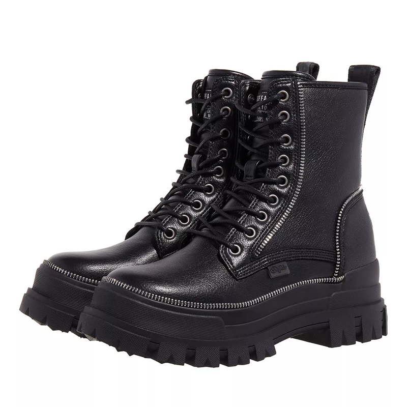 Buffalo Schnürstiefel Aspha Rld Zip Black