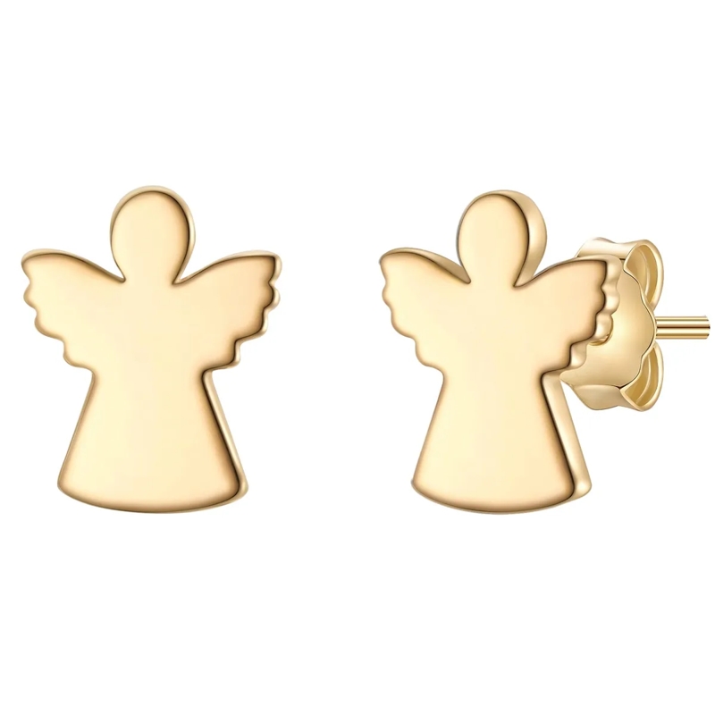 Glanzstücke München Ohrstecker Sterling Silber Ohrstecker Engel gold