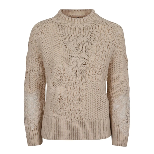 Ermanno Scervino Pullover Wool Blend Sweater Neutrals