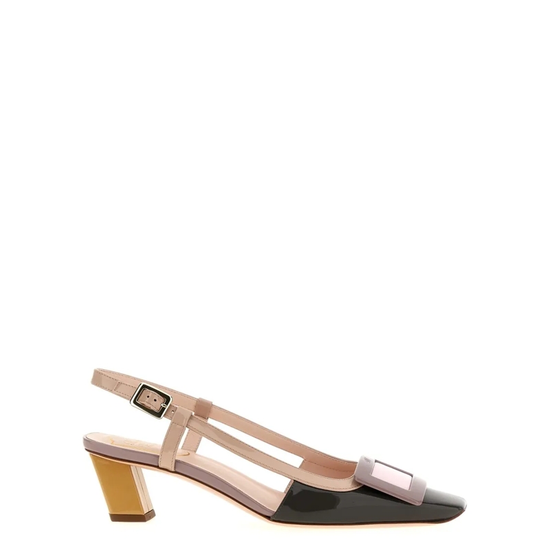 Roger Vivier Escarpins 'Lacquered' Slingback Neutrals