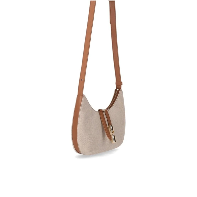 Furla Sac à bandoulière Furla Goccia S Shoulder Bag Naturale+Brandy(Image 5)