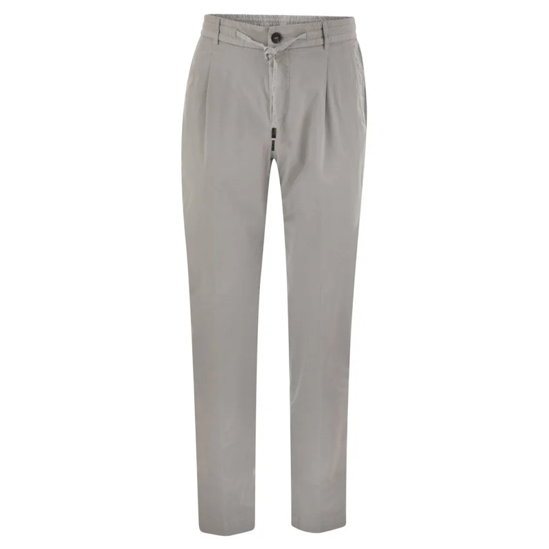 Peserico Anzugshose Stretch Cotton Gabardine Jogger Grey