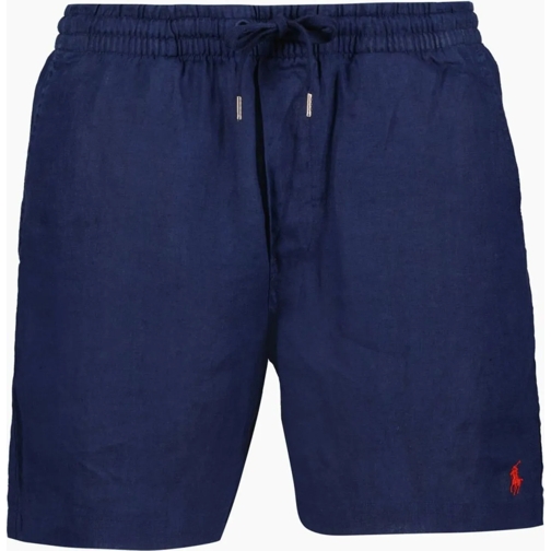 Ralph Lauren Kurze Hosen Donkerblauwe linnen broek blau