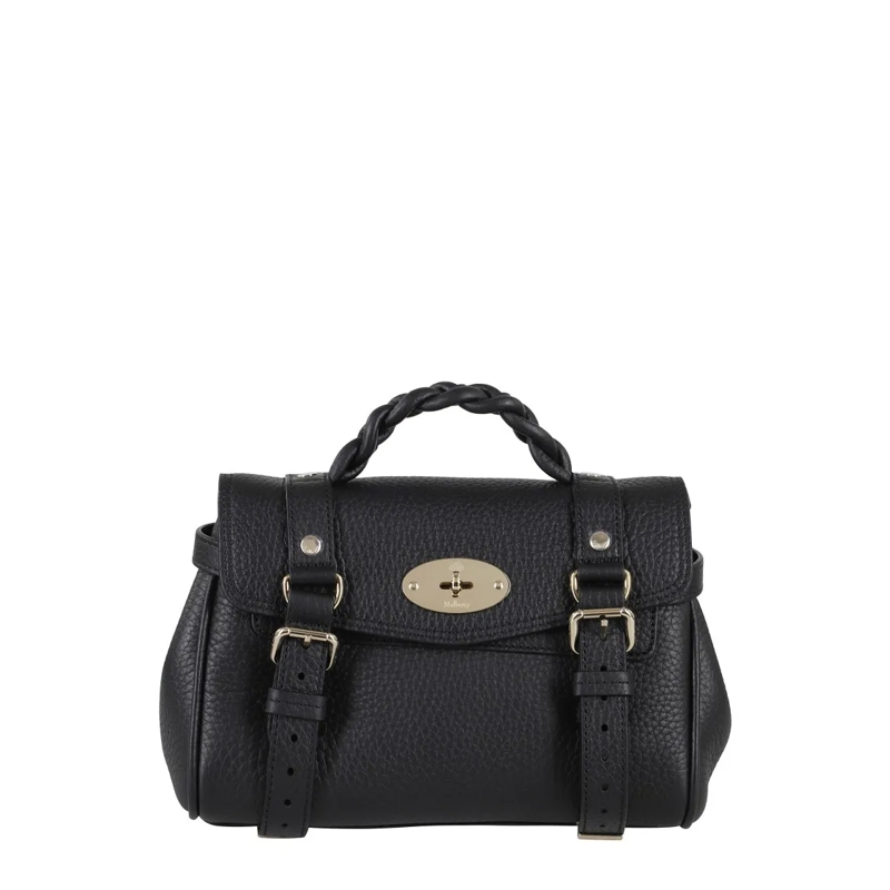 Mulberry Schoudertas Mini Alexa Heavy Grain Black