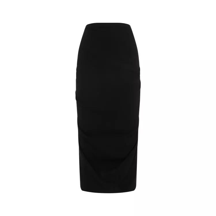 Dries Van Noten - Sonata Black Wool Midi Skirt - Größe 34 - schwarz