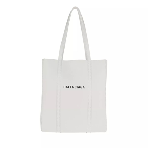 Balenciaga Everyday XS Tote Bag Leather White/Black Rymlig shoppingväska